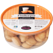 Finskorpor mandel 350g Gille.