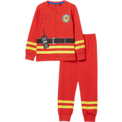 Pyjamas Brandman röd 134/140 ICA I love eco.