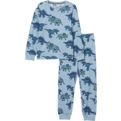 Pyjamas blå dino 110/116 ICA I love eco.