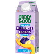 Sojamellanmål Sojagurt Blåbär & Banan lättsockrad 1,8% 750g Oddlygood®.