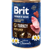 Hundmat Kalkon 400g Brit Premium.