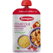 Barnmat Couscous & kyckling 6m 120g Semper.