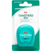 Tandtråd Bred & vaxad 25m ICA.