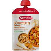 Barnmat Sötpotatis & kyckling 6m 120g Semper.