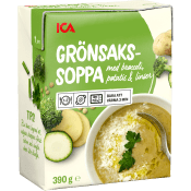 Grönsakssoppa 390g ICA.