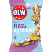Potatischips Chips Vitlök/Gräddfil 275g OLW.