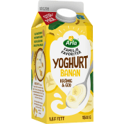 Fruktyoghurt Familjefavoriter Banan 1,8% 1500g Arla®.