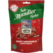 Brända Julemandlar med choklad 150g Den lille Nöttefabrikken.
