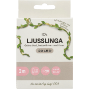 Ljusslinga 20 LED jute batteri ICA.