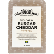 Hamburgerost Burgarcheddar Tryffel Svensk Eko 86g Väddö Gårdsmejeri.