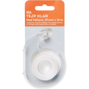 Klar tejp med hållare, 19mm x 15 m.