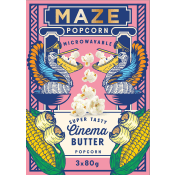 Mikropopcorn Med Smör Cinema 240g Maze.