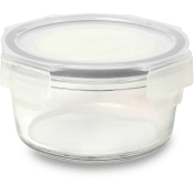 Förvaringsburk Rund Glas med lock 400ml ICA.