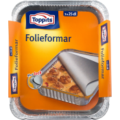 Folieformar med lock 25dl 3-p Toppits.