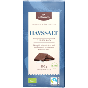 Chokladkakor Mörk choklad Havssalt eko 100g ICA Selection.