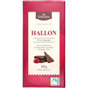 Chokladkakor Mörk choklad Hallon 100g ICA Selection.