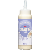 Kebabsås vit 250ml ICA.