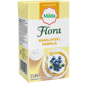 Vaniljvisp 12% Laktosfri 250ml Flora.