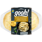 Färdigmat Kycklingbröst i Basilikasås 400g Gooh.