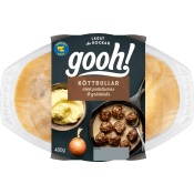 Färdigmat Köttbullar Potatismos och Gräddsås 400g Gooh.