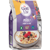 Müsli Frukt & bär 700g ICA Gott Liv.
