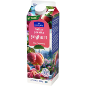 Fruktyoghurt Hallon Persika 2,7% 1000g Norrmejerier.