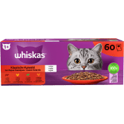 Kattmat Multipack Oxe/Kyckling/Lamm/Fjäderfä 60p Whiskas.