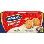 Digestive Creams Mini Vanilla 185g Mc Vities.