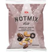 Nötmix med oliv 200g ICA.