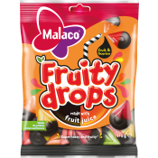 Godis Fruity Drops Licorice 170g Malaco.