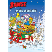 Målarbok Bamse Jul på kullarna.