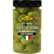 Castelvetrano Oliver med kärnor 300g Zeta.