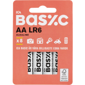 Batteri AA/LR6 8-p ICA Basic.