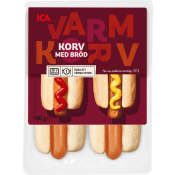 Färdigmat Korv med Bröd 2-p 190g ICA.