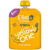 The yellow one Smoothie av blandade frukter Från 6m Ekologisk 90g Ellas Kitchen.
