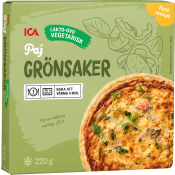 Grönsakspaj med fullkorn Fryst 220g ICA.