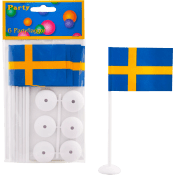 Bordsflagga med fot 8cm 6-p.