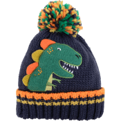 Mössa dino med pompom.