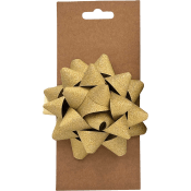 Presentrosett glitter guld 1-p XL.