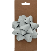 Presentrosett glitter silver 1-p XL.