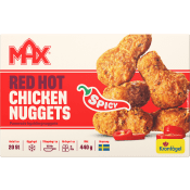 Red hot chicken nuggets 440g Kronfågel.