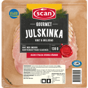 Julskinka Skivad Gourmet Kokt och Griljerad 130g Scan.