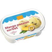 Sorbet Mango & passionsorbet 500ml Triumf Glass.