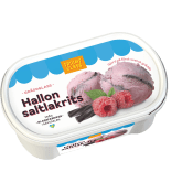 Gräddglass Hallon & saltlakrits 500ml Triumf Glass.