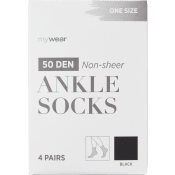 Ankelsocka 4p 50D svart onesize mywear.