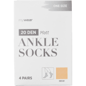 Ankelsocka 4p 20D beige onesize mywear.