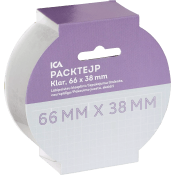 Packtejp klar, 38mm x 66m.