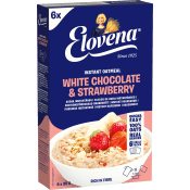 Havregrynsgröt vit choklad & jordgubb 210g Elovena.