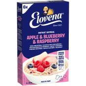 Havregrynsgröt äpple, blåbär & hallon 210g Elovena.