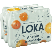 Kolsyrat vatten Apelsin Mandarin 12x33cl Loka.